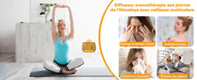 Charger l&#39;image dans la galerie, Diffuseur d&#39;huiles essentielles 3 en 1 au sel rose de l&#39;Himalaya 100% pur, et lampe avec lumière effet flamme (7 couleurs), diffuseur aromathérapie ultrasonique, humidificateur à brume fraîche
